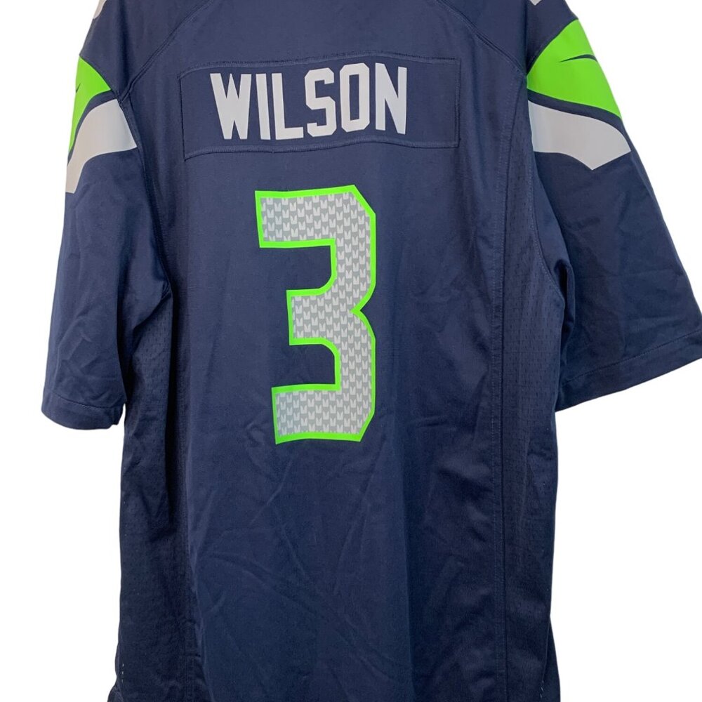 Nike NFL Seahawks Russell Wilson Jersey XL On Field Navy EUC 7717